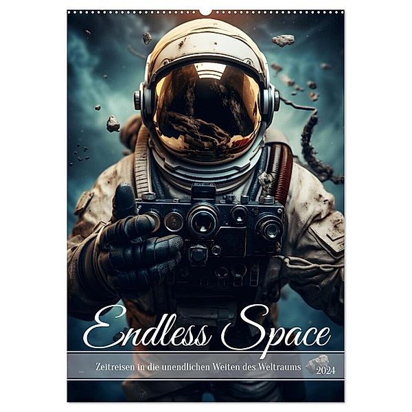 Endless Space - Zeitreisen in die unendlichen Weites des Weltraums (Wandkalender 2024 DIN A2 hoch), CALVENDO Monatskalender, HollywayArt