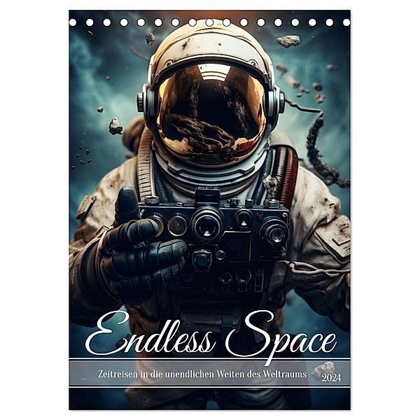 Endless Space - Zeitreisen in die unendlichen Weites des Weltraums (Tischkalender 2024 DIN A5 hoch), CALVENDO Monatskalender, HollywayArt