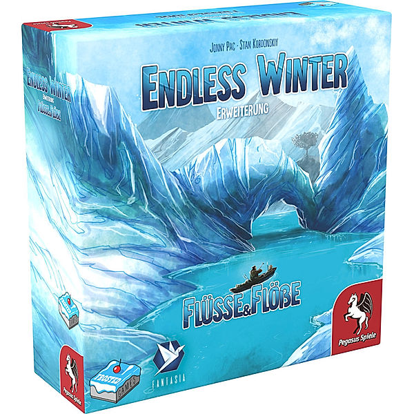 Pegasus Spiele Endless Winter: Flüsse & Flösse (Frosted Games), Erweiterung (Spiel-Zubehör)