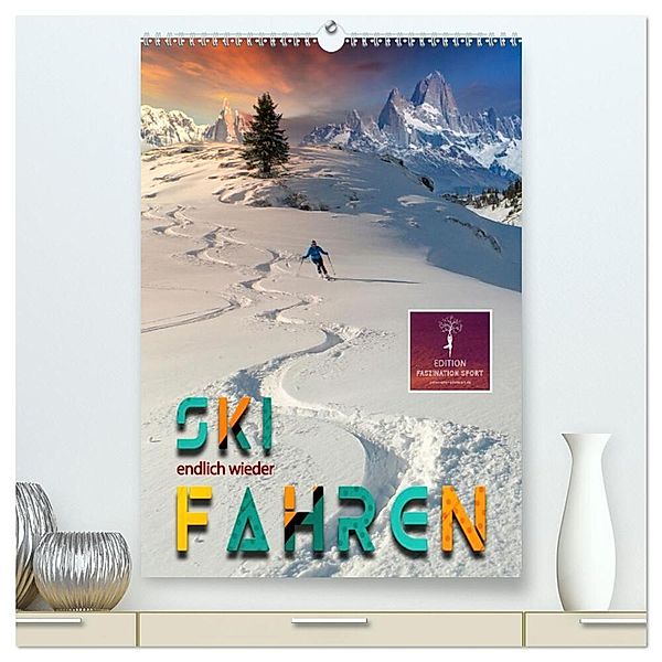 Endlich wieder Skifahren (hochwertiger Premium Wandkalender 2024 DIN A2 hoch), Kunstdruck in Hochglanz, Peter Roder