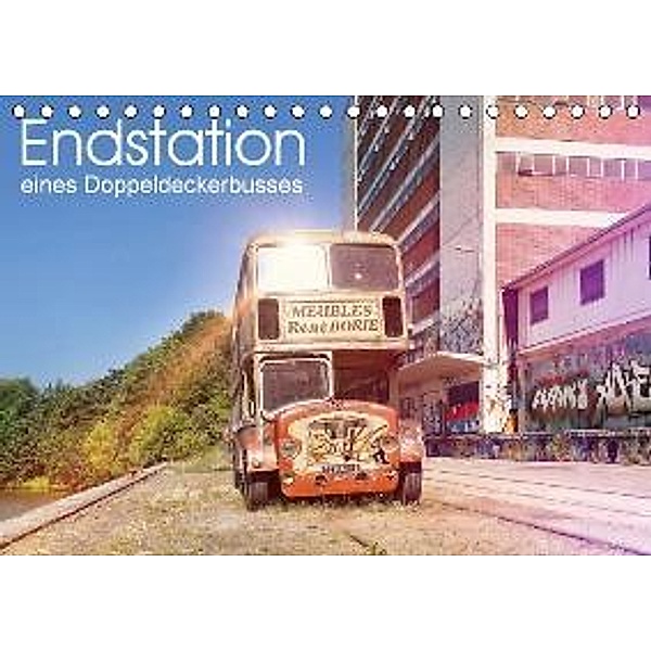 Endstation eines Doppeldeckerbusses (Tischkalender 2016 DIN A5 quer), UNBLIND photography