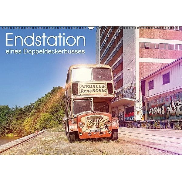 Endstation eines Doppeldeckerbusses (Wandkalender 2017 DIN A2 quer), UNBLIND photography