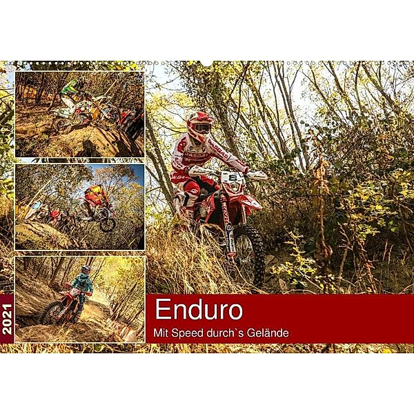 Enduro Mit Speed durch`s Gelände (Wandkalender 2021 DIN A2 quer), N N