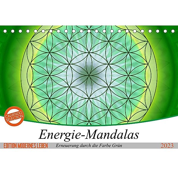 Energie - Mandalas in Grün, Erneuerung durch die Farbe Grün (Tischkalender 2023 DIN A5 quer), Christine Bässler