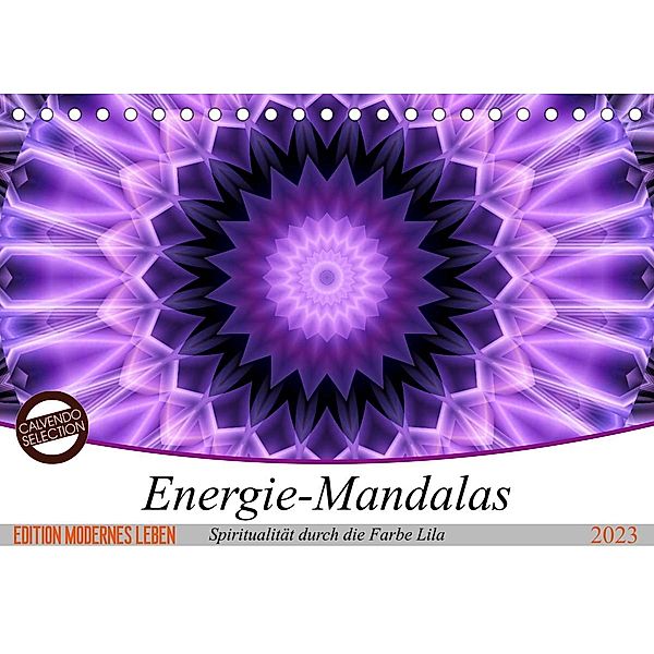 Energie - Mandalas, Spiritualität durch die Farbe Lila (Tischkalender 2023 DIN A5 quer), Christine Bässler
