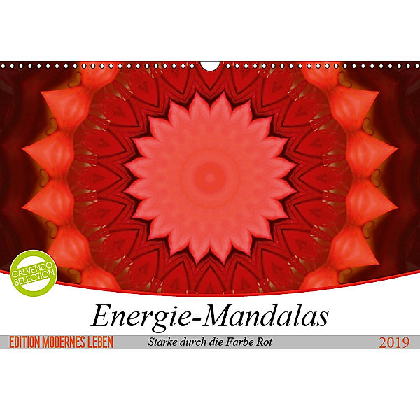 Energie-Mandalas Stärke durch die Farbe Rot (Wandkalender 2019 DIN A3 quer), Christine Bässler