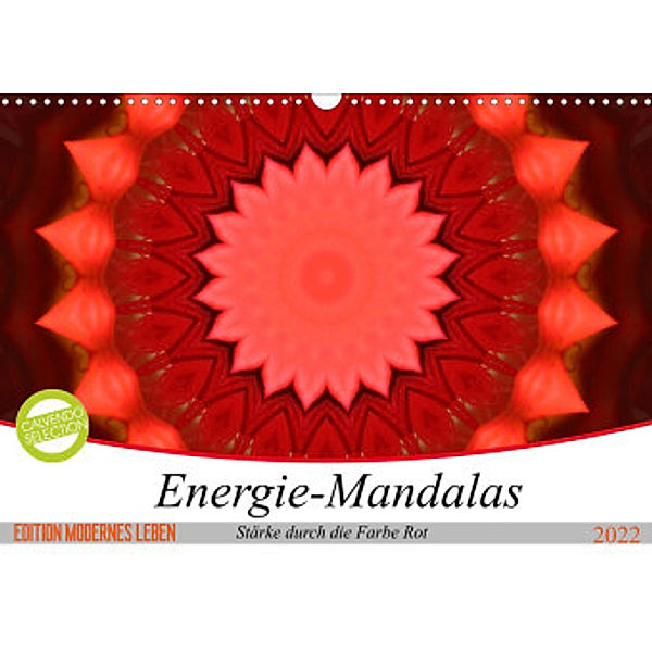 Energie-Mandalas Stärke durch die Farbe Rot (Wandkalender 2022 DIN A3 quer), Christine Bässler