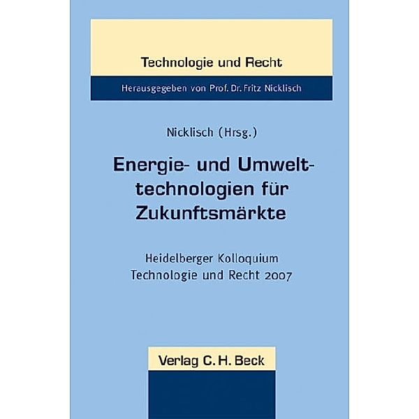 Energie- und Umwelttechnologien für Zukunftsmärkte, Fritz Nicklisch