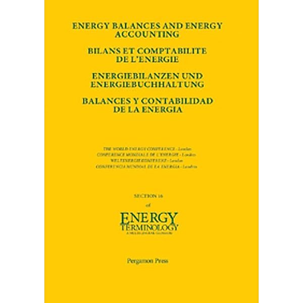 Energy Balances and Energy Accounting, Sam Stuart