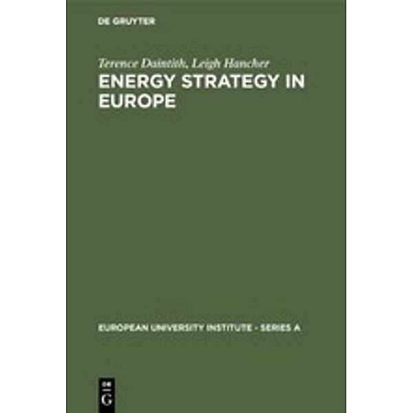 Energy Strategy in Europe, Terence Daintith, Leigh Hancher