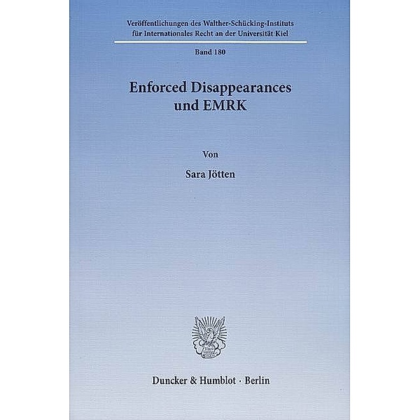Enforced Disappearances und EMRK, Sara Jötten