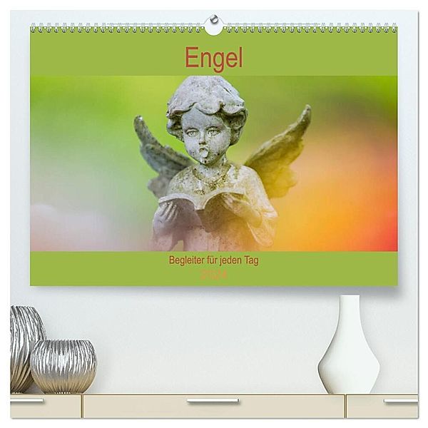 Engel - Begleiter für jeden Tag (hochwertiger Premium Wandkalender 2024 DIN A2 quer), Kunstdruck in Hochglanz, Fotodesign Verena Scholze