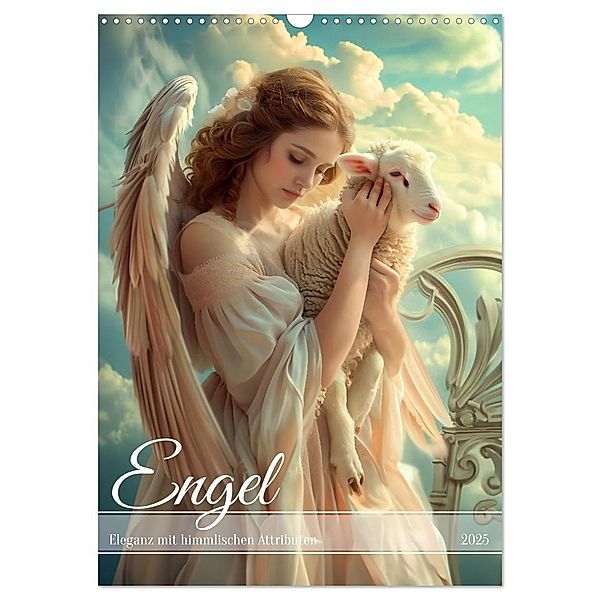 Engel - Eleganz mit himmlischen Attributen (Wandkalender 2025 DIN A3 hoch), CALVENDO Monatskalender, Calvendo, Anja Frost