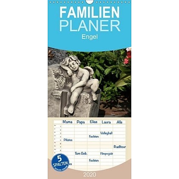 Engel - Familienplaner hoch (Wandkalender 2020 , 21 cm x 45 cm, hoch), Antje Lindert-Rottke