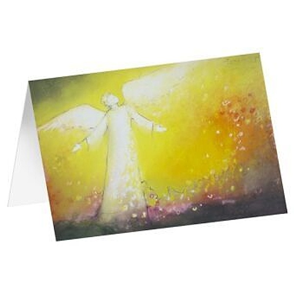 Engel im Licht - Kunst-Faltkarten ohne Text (5 Stück)