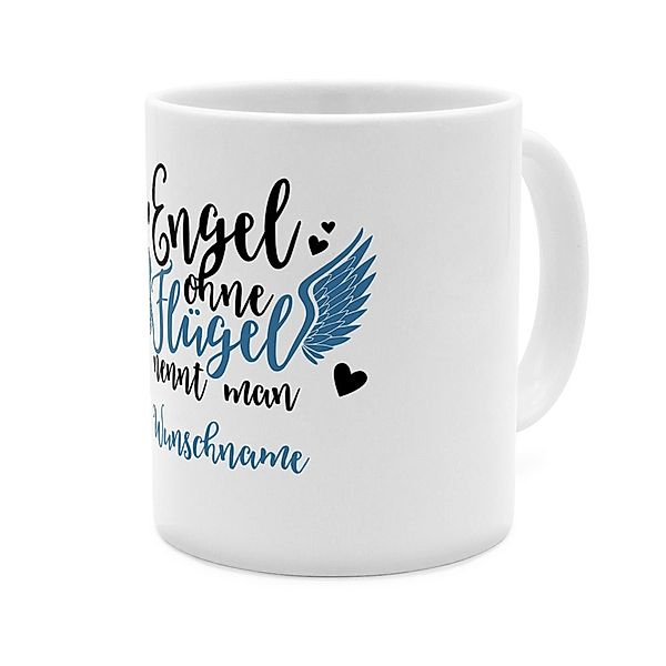 Engel - Personalisierter Kaffeebecher (Farbe: Weiß)