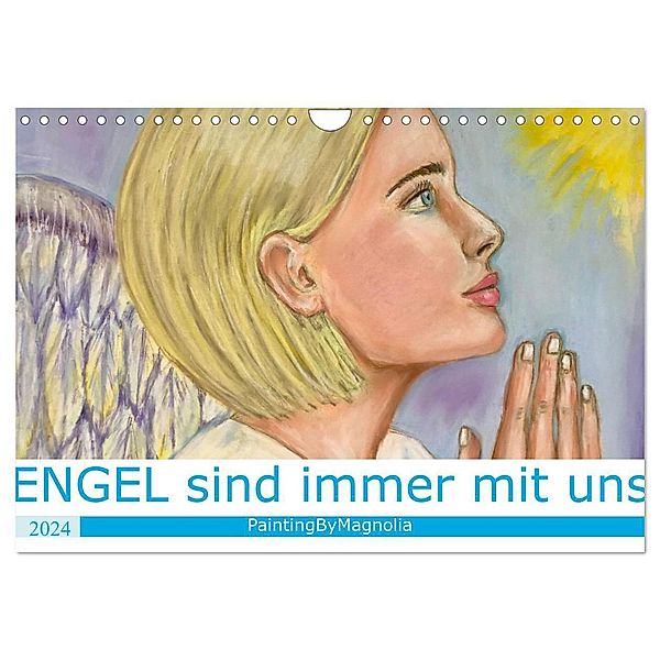 Engel sind immer mit uns (Wandkalender 2024 DIN A4 quer), CALVENDO Monatskalender, Natalia Khrapak