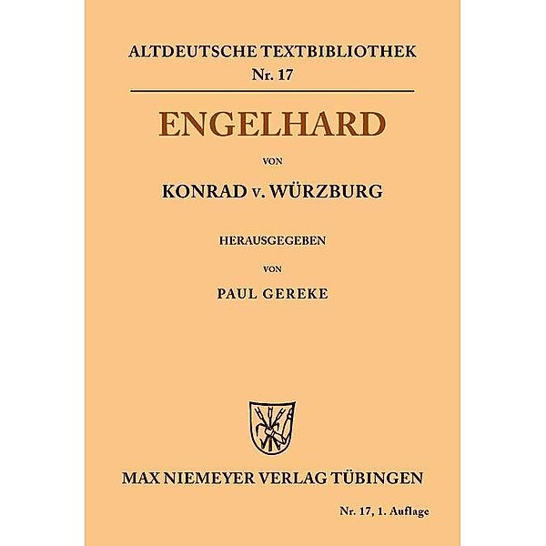 Engelhard / Altdeutsche Textbibliothek Bd.17, Konrad Von Würzburg