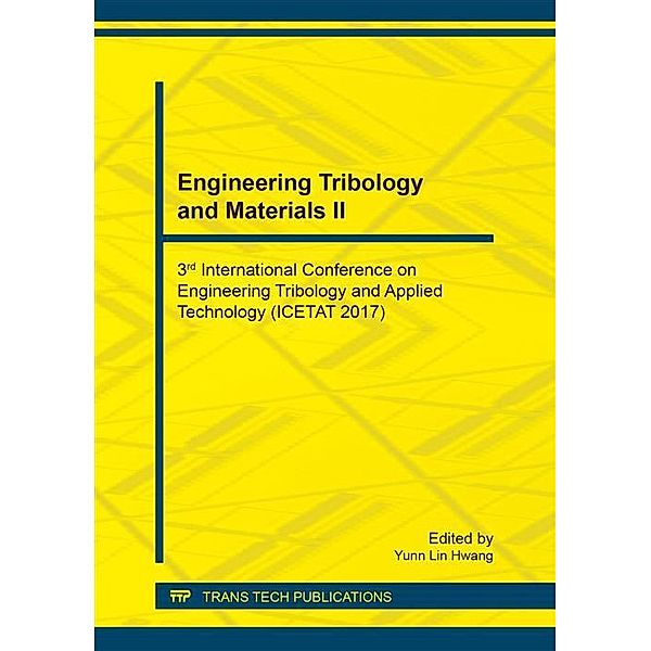 Engineering Tribology and Materials II