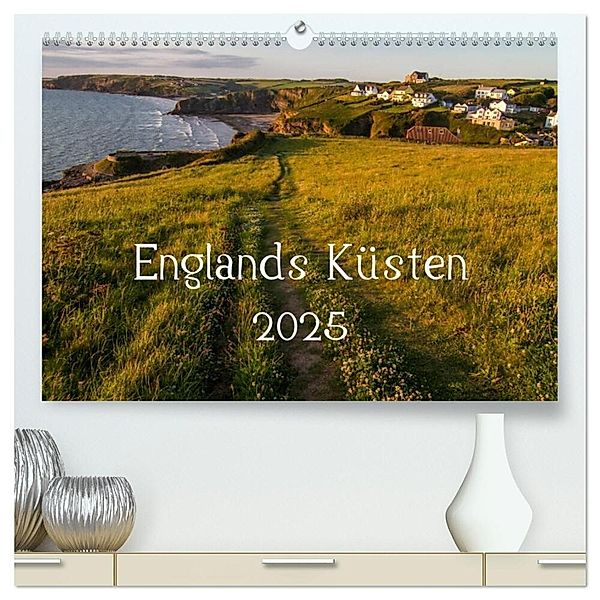Englands Küsten 2025 (hochwertiger Premium Wandkalender 2025 DIN A2 quer), Kunstdruck in Hochglanz, Calvendo, Michael Zill