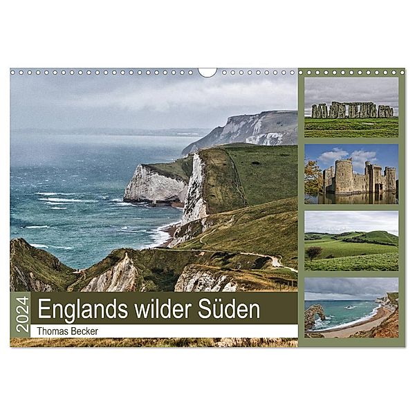 Englands wilder Süden (Wandkalender 2024 DIN A3 quer), CALVENDO Monatskalender, Thomas Becker