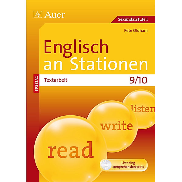 Englisch an Stationen Spezial Textarbeit 9/10, m. 1 CD-ROM, Peter Oldham