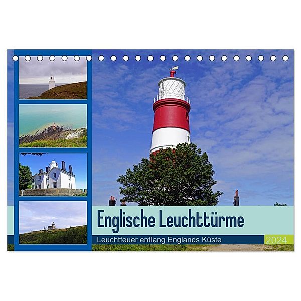 Englische Leuchttürme - Leuchtfeuer entlang Englands Küste (Tischkalender 2024 DIN A5 quer), CALVENDO Monatskalender, Babett Paul - Babett's Bildergalerie