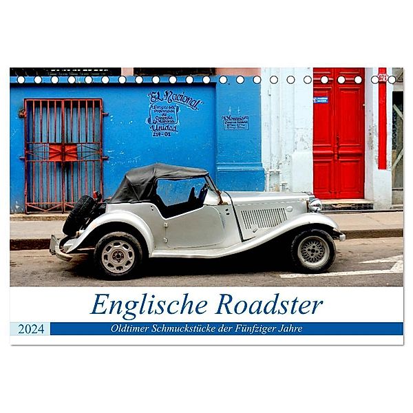 Englische Roadster - Oldtimer Schmuckstücke der Fünfziger Jahre (Tischkalender 2024 DIN A5 quer), CALVENDO Monatskalender, Henning von Löwis of Menar