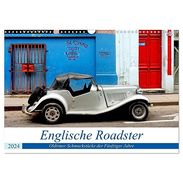 Englische Roadster - Oldtimer Schmuckstücke der Fünfziger Jahre (Wandkalender 2024 DIN A3 quer), CALVENDO Monatskalender, Henning von Löwis of Menar