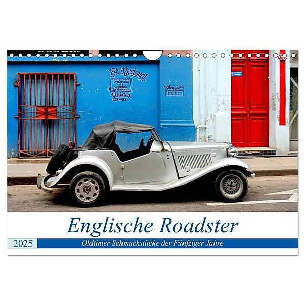 Englische Roadster - Oldtimer Schmuckstücke der Fünfziger Jahre (Wandkalender 2025 DIN A4 quer), CALVENDO Monatskalender, Calvendo, Henning von Löwis of Menar