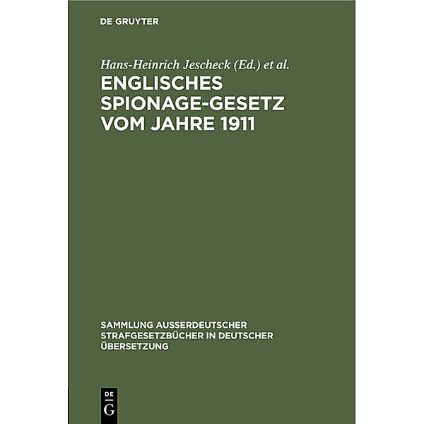 Englisches Spionage-Gesetz vom Jahre 1911