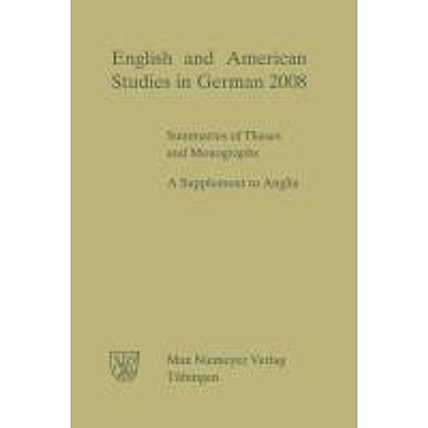 English and American Studies in German. Jahrgang 2008