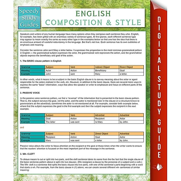 English Composition And Style (Speedy Study Guides), Speedy Publishing