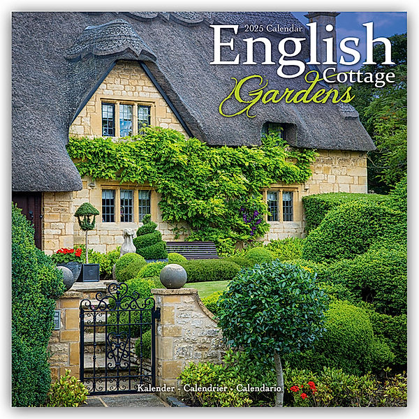 English Cottage Gardens - Englische Gärten 2025 - 16-Monatskalender, Avonside Publishing Ltd