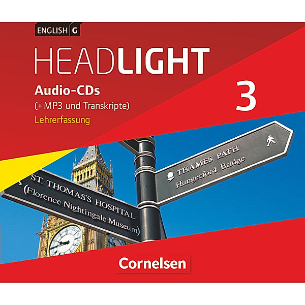 English G Headlight - Allgemeine Ausgabe - Band 3: 7. Schuljahr,Audio-CDs (Vollfassung) - Audio-Dateien auch als MP3