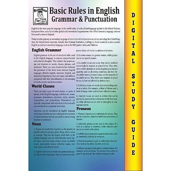 English Grammar ( Blokehead Easy Study Guide) / The Blokehead Success Series, Scott Green