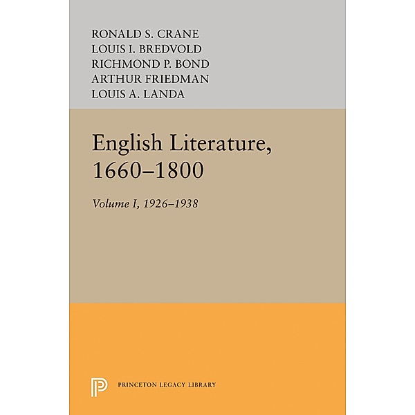 English Literature, Volume 1 / Princeton Legacy Library Bd.2179, Louis A. Landa