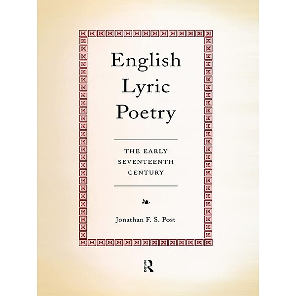 English Lyric Poetry, Jonathan Post