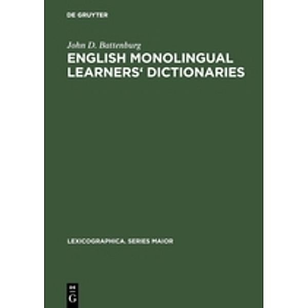 English Monolingual Learners' Dictionaries, John D. Battenburg