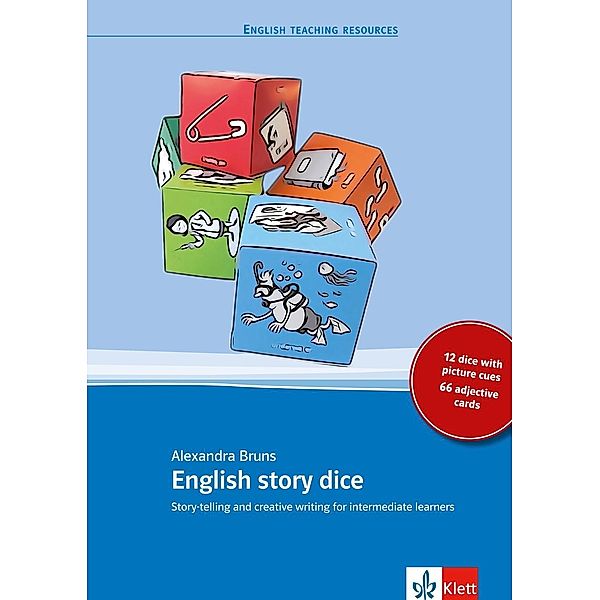 English story dice: 12 dice with picture cues, 66 adjective cards, Alexandra Bruns