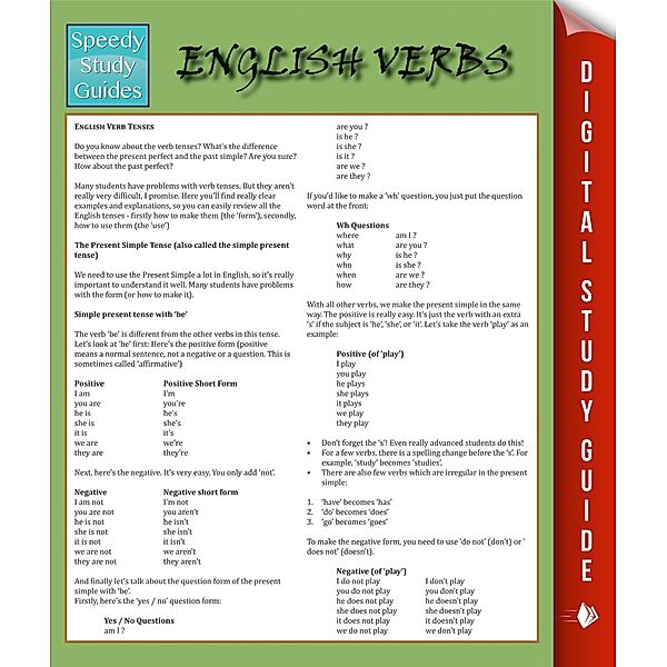 English Verbs / Dot EDU, Speedy Publishing