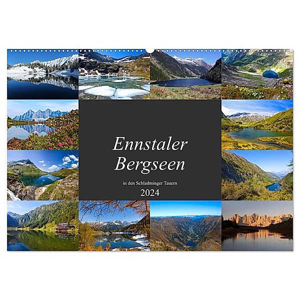 Ennstaler Bergseen in den Schladminger Tauern (Wandkalender 2024 DIN A2 quer), CALVENDO Monatskalender, Christa Kramer