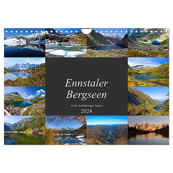 Ennstaler Bergseen in den Schladminger Tauern (Wandkalender 2024 DIN A4 quer), CALVENDO Monatskalender, Christa Kramer