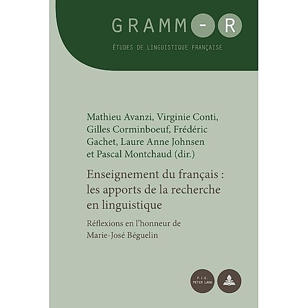 Enseignement du francais : les apports de la recherche en linguistique / P.I.E-Peter Lang S.A., Editions Scientifiques Internationales