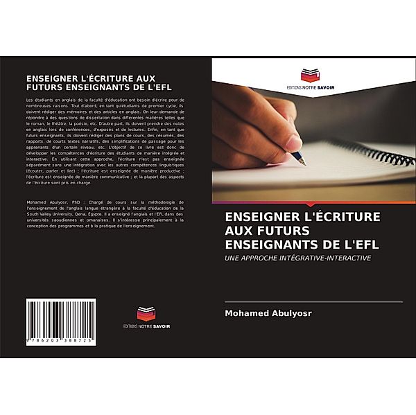 ENSEIGNER L'ÉCRITURE AUX FUTURS ENSEIGNANTS DE L'EFL, Mohamed Abulyosr