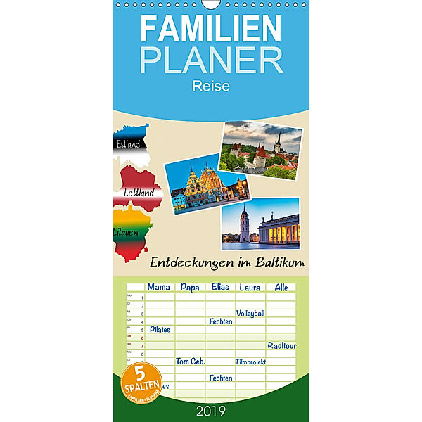 Entdeckungen im Baltikum - Familienplaner hoch (Wandkalender 2019 , 21 cm x 45 cm, hoch), Gunter Kirsch