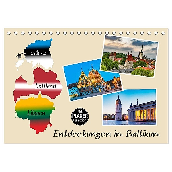Entdeckungen im Baltikum (Tischkalender 2024 DIN A5 quer), CALVENDO Monatskalender, Gunter Kirsch