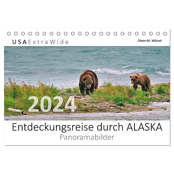 Entdeckungsreise durch ALASKA Panoramabilder (Tischkalender 2024 DIN A5 quer), CALVENDO Monatskalender, Dieter-M. Wilczek