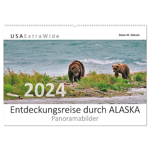 Entdeckungsreise durch ALASKA Panoramabilder (Wandkalender 2024 DIN A2 quer), CALVENDO Monatskalender, Dieter-M. Wilczek