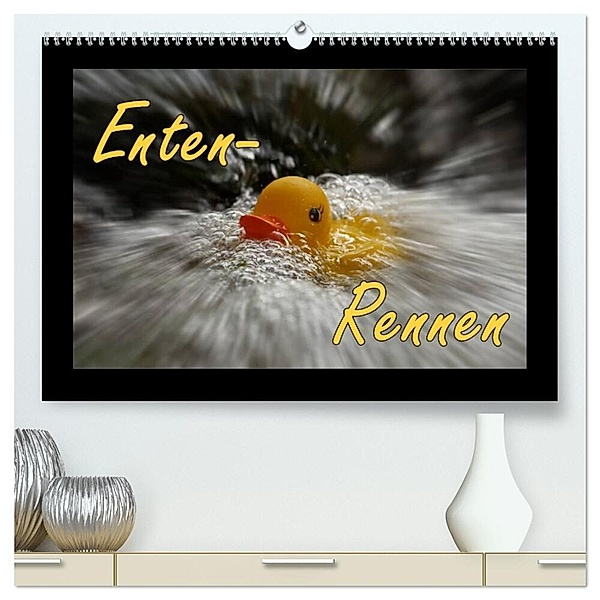 Enten-Rennen (hochwertiger Premium Wandkalender 2024 DIN A2 quer), Kunstdruck in Hochglanz, Jörg Sobottka